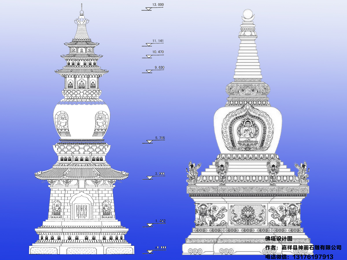 浩瀚体育平台常见的八大石雕佛塔图片分类样式(图1)