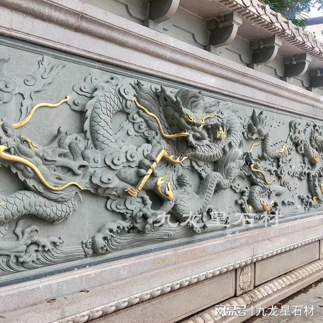 中式石雕浮雕壁画 浮雕寺庙效果图 墙面壁画图案浩瀚体育(图1)